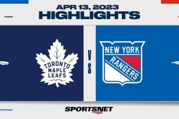 NHL Highlights | Maple Leafs vs. Rangers - April 13, 2023