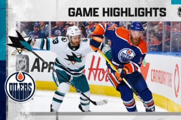 Sharks @ Oilers 4/13 | NHL Highlights 2023
