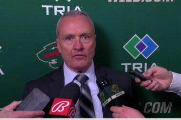 Dean Evason says he won't be in front of TV to see who Wild play in postseason