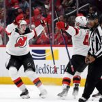 1st NHL goal for LUKE HUGHES is an OT winner!