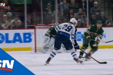 Patrik Laine Fires A Wrister Past Wild’s Alex Stalock
