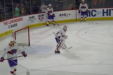 Laval Rocket goalie Keith Kinkaid warms up 12/14/19