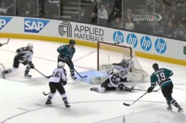 Semyon Varlamov robs Joe Thornton. Feb 26 2013