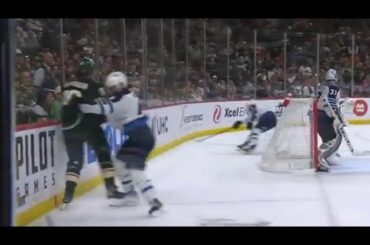 Neal Pionk illegal cross check on Marcus Johansson