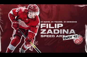 31 Days of NHL Designs -  Day 11 - Filip Zadina (Adobe Photoshop 2020)