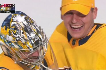 Juuse Saros shutout vs Carolina