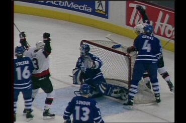 Curtis Joseph wipes out referee in a fit of rage