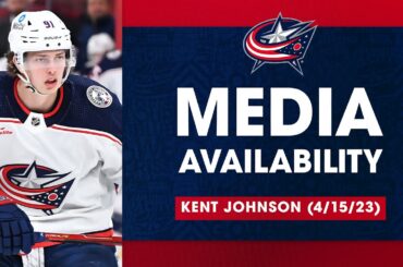 Kent Johnson reflects on his rookie season with the Blue Jackets | Media Availability (4/15/23)