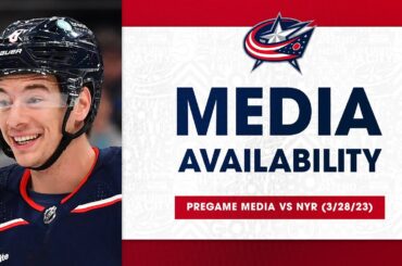 Billy Sweezey says it feels GREAT to be back with the Blue Jackets 🫡  | Pregame Media (3/28/23)