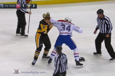 Michael McCarron vs Jamie Oleksiak Mar 21, 2018