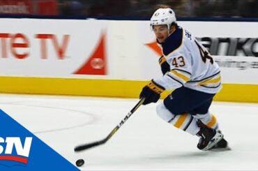 Conor Sheary Takes Hail Mary Pass & Fires Bouncing Puck Past Frederik Andersen