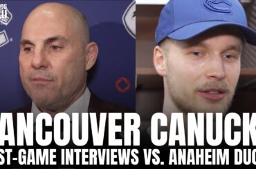 Elias Pettersson & Rick Tocchet React to Petey Reaching 100 Points, Vancouver's Future in Net