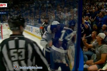 Luke Schenn vs Patrick Maroon Apr 11, 2023