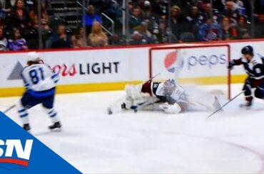 Philipp Grubauer Absolutely Robs Kyle Connor With Acrobatic Save