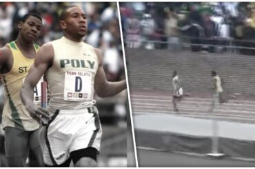 Teenager Yohan Blake ANCHORS 4x4 At Penn Relays vs USA's Bryshon Nellum