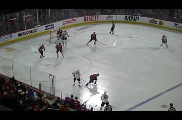 Trey Fix-Wolansky of the Cleveland Monsters scores vs. the Laval Rocket 4/7/23