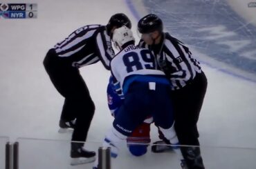NHL hockey fight - Vincent Trocheck(Rangers) vs. Sam Gagner(Jets)
