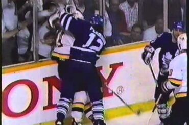Vancouver Canucks vs Toronto Maple Leafs Brawl 1994