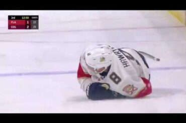 Nikita Zadorov lowers the boom on Hawryluk and then fights Dryden Hunt