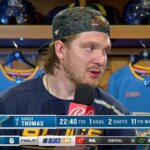 Robert Thomas on Sammy Blais: 'It's nice to see him back in a Blues uniform'