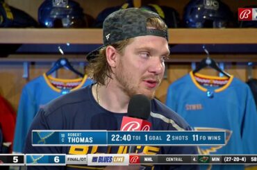Robert Thomas on Sammy Blais: 'It's nice to see him back in a Blues uniform'