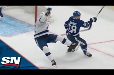 Michael Bunting Receives Match Penalty For High Hit On Lightning's Erik Cernak