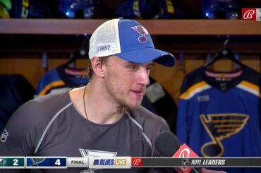 Vrana after first goal with Blues: 'This group is awesome'