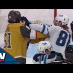 Scrum Ensues Between Jets and Golden Knights After Big Hit on Scheifele