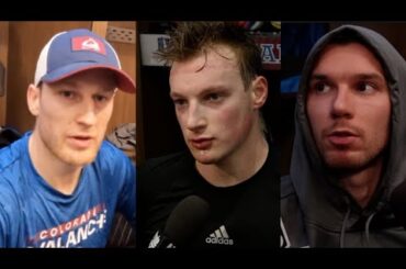 Nathan MacKinnon, Cale Makar, & Alexandar Georgiev In The Locker Room After The Avs Game 1 Loss