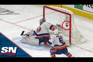 Hurricanes Gifted Goal After Clearing Attempt From Islander's Aho Takes Wild Bounce