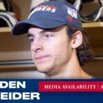 New York Rangers: Braden Schneider Pregame Media Availability | Apr. 20, 2023