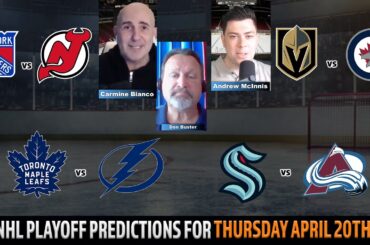 NHL Playoffs Game 2 Predictions | Devils vs Rangers | Avalanche vs Kraken | 🏒 Puck Time for April 20