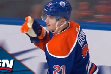 Oilers' Klim Kostin Uses Sean Durzi As Screen To Bury First Career Playoff Goal