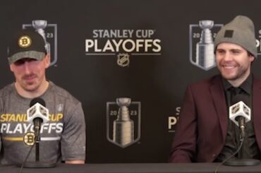 Brad Marchand and Jake DeBrusk on Bruins Game 1 Win vs Panthers