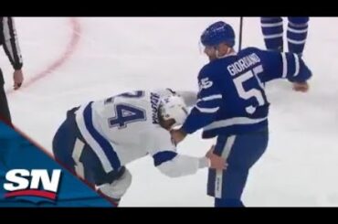 Mark Giordano And Zach Bogosian Drop The Gloves As Tempers Flare Between Maple Leafs And Lightning