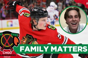 Chicago Blackhawks' MacKenzie Entwistle "family" joke REVEALED by CHGO Blackhawks Podcast crew!