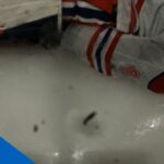 Mike Smith Somehow Keeps Puck From Crossing Goal Line