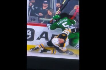 Lauko slams awkwardly into the boards #hockey #bruins
