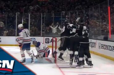 Trevor Moore's OT Winner Stands After Lengthy Review As Kings Defeat Oilers In Game 3