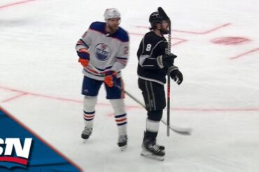 Leon Draisaitl Gets Called For A Penalty That Leads To Adrian Kempe's Quick Goal To Tie It