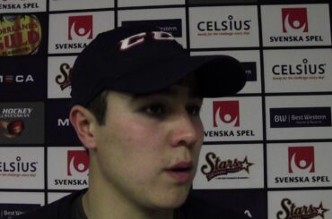Intervju med Lucas Carlsson,Södertälje efter SSK-Vita Hästen 21/12-16