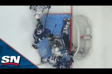 Lightning Score Late In Period After Review Shows Brandon Hagel's Shot Trickling Into Net