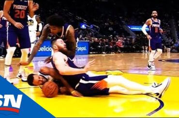 Steph Curry Breaks His Hand After Brutal Fall Onto The Court