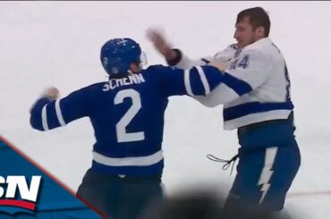 Luke Schenn And Tanner Jeannot Exchange Blows In Heavyweight Tilt