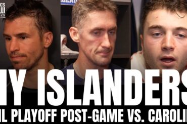 Brock Nelson, Zach Parise & Noah Dobson React to New York Islanders Falling Down 0-2 vs. Carolina