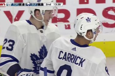 Connor Carrick 4th Goal of the Season! 3/15/2018 - (Toronto Maple Leafs at Buffalo Sabres)
