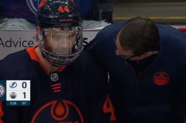 Zack Kassian WIth 2 Hits In Less Than 10 Seconds Against Tampa Bay