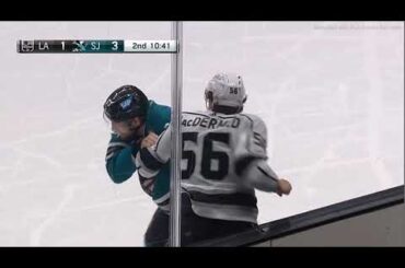NHL Fight - Kings @ Sharks - MacDermid vs Viel - 09 04 2021