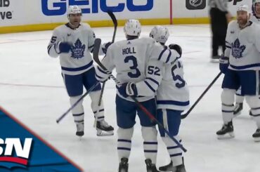Maple Leafs' Noel Acciari Tips Home Justin Holl's Point Shot To Beat Lightning's Vasilevskiy