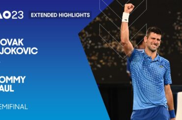 Novak Djokovic v Tommy Paul Extended Highlights | Australian Open 2023 Semifinal